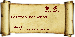 Molcsán Barnabás névjegykártya